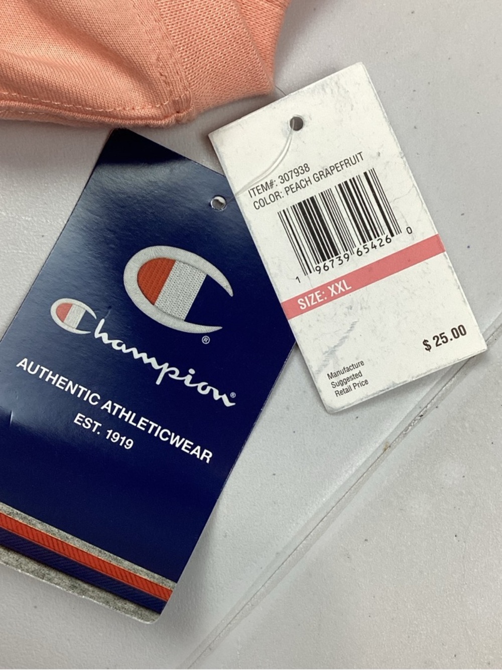 Champion Women’s XXL Short Sleeve Peach Color Tee T-Shirt NEW! Retail $25 - Picture 3 of 11